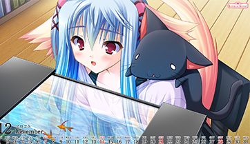 ランプオブシュガーファンクラブサイトに12月版カレンダー壁紙を公開しました！