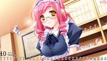 ランプオブシュガーファンクラブサイトに10月版カレンダー壁紙を公開しました！