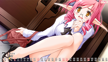 ランプオブシュガーファンクラブサイトに07月版カレンダー壁紙を公開しました！